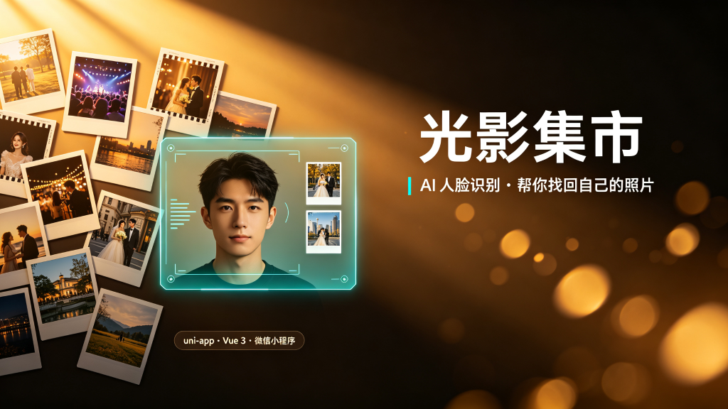 用 uni-app + Vue3 做了一款照片交易小程序，AI 人脸识别帮你找回照片（光影集市）